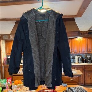 Women's Valuker Black Faux Fur Jacket